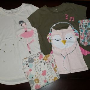 NWOT SHORTSLEEVE LEGGING SETS FOR GIRLS SZ 7